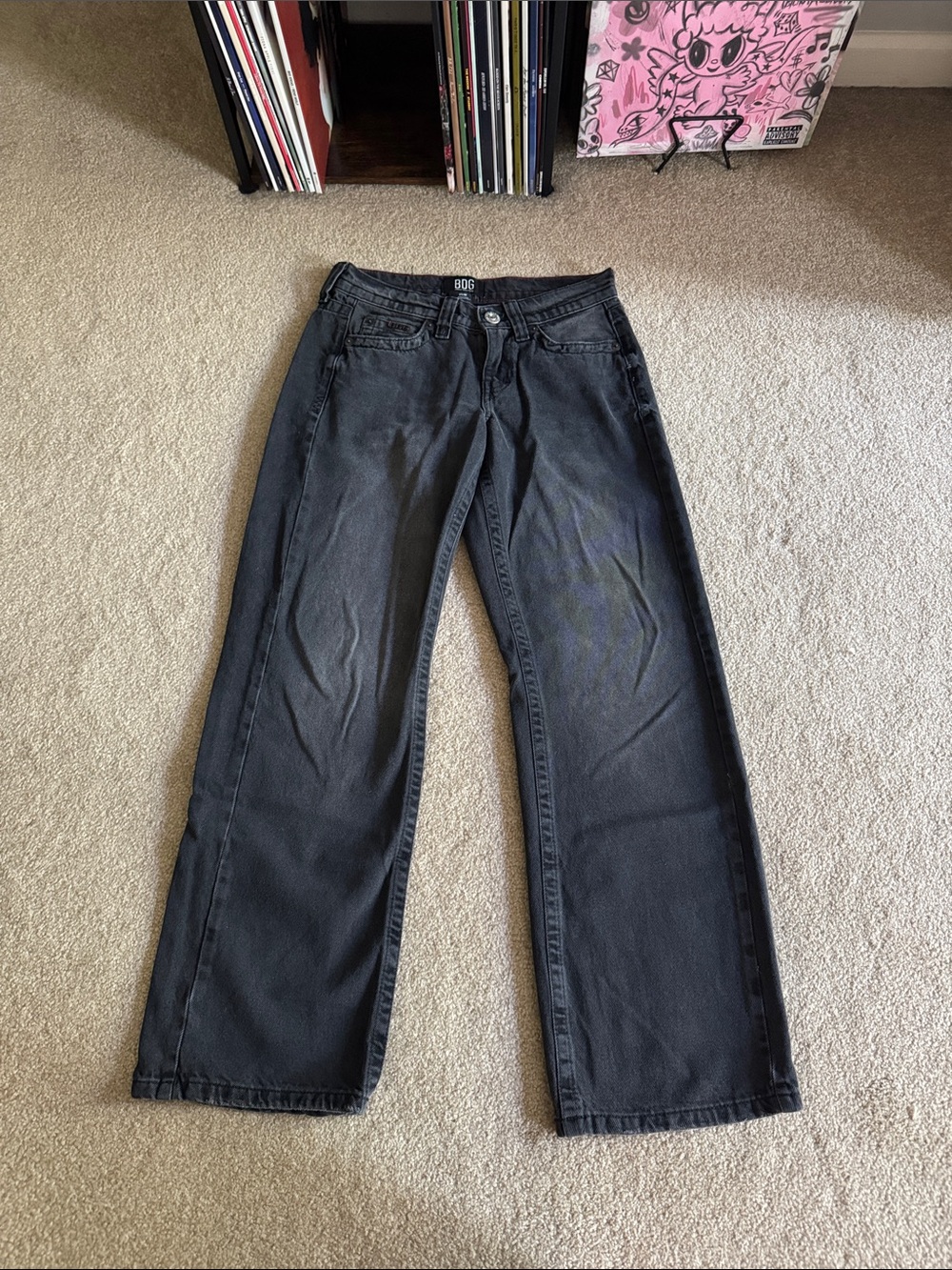 BDG Black Wide-Leg Jeans - Flared Straight Fit